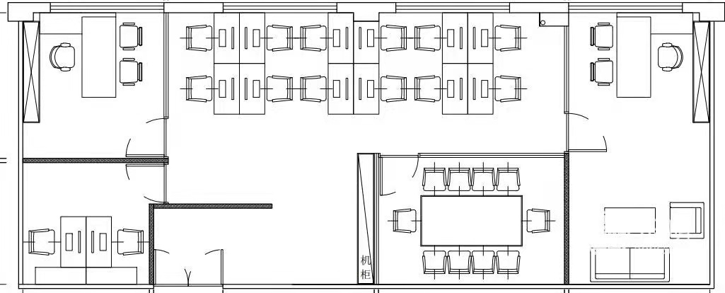 闵行虹桥长三角电商中心180平精装修带家具办公室(图3)