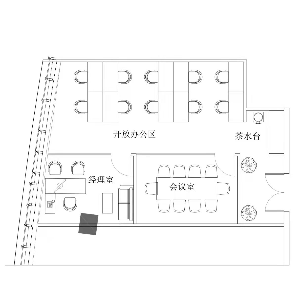 虹桥火车站正荣中心125平精装修带家具(图1)