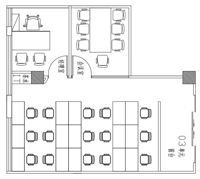 虹口嘉和国际大厦120平精装修带家具2隔断15工位(图4)