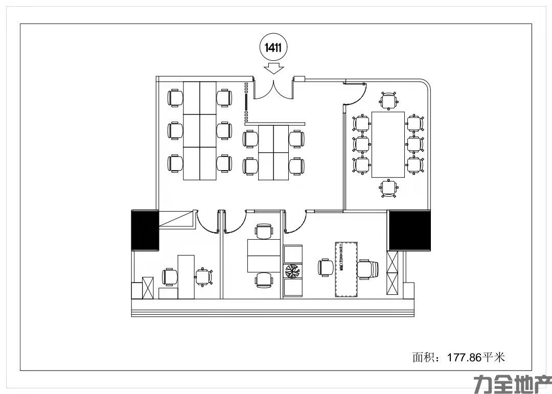 龙之梦国际大厦170平精装修办公室拎包入住(图17)